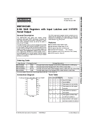 Datasheet MM74HC589 manufacturer Fairchild