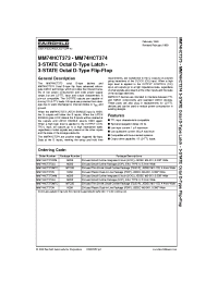 Datasheet MM74HCT373MTC manufacturer Fairchild