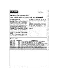 Datasheet MM74HCT573MTC manufacturer Fairchild