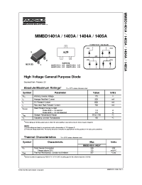 Datasheet MMBD1401A manufacturer Fairchild