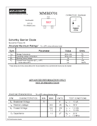 Datasheet MMBD701 manufacturer Fairchild