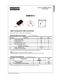 Datasheet MMBD914 manufacturer Fairchild