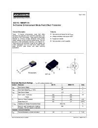 Datasheet MMBF170 manufacturer Fairchild