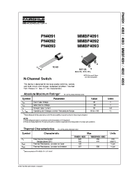 Datasheet MMBF4091 manufacturer Fairchild