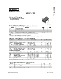 Datasheet MMBF4416A manufacturer Fairchild