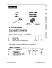 Datasheet MMBFJ211 manufacturer Fairchild