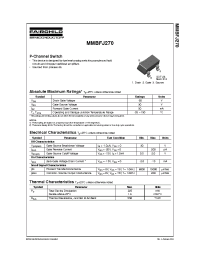 Datasheet MMBFJ270 manufacturer Fairchild