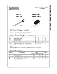 Datasheet MMBT100 manufacturer Fairchild