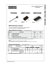 Datasheet MMBT2369A manufacturer Fairchild