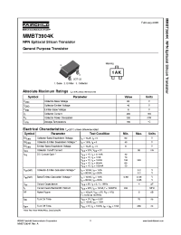 Datasheet MMBT3904K manufacturer Fairchild