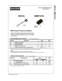 Datasheet MMBT4124 manufacturer Fairchild