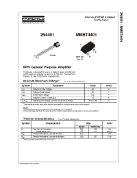 Datasheet MMBT4401 manufacturer Fairchild