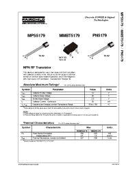 Datasheet MMBT5179 manufacturer Fairchild