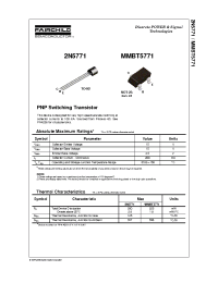 Datasheet MMBT5771 manufacturer Fairchild