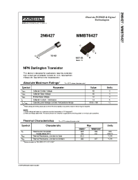 Datasheet MMBT6427 manufacturer Fairchild