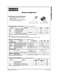 Datasheet MMBT6515 manufacturer Fairchild