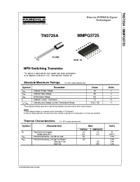 Datasheet MMPQ3725 manufacturer Fairchild