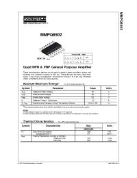 Datasheet MMPQ6502 manufacturer Fairchild