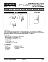 Datasheet MOC3010 manufacturer Fairchild