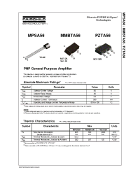 Datasheet MPSA56 manufacturer Fairchild