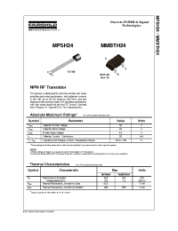 Datasheet MPSH24 manufacturer Fairchild