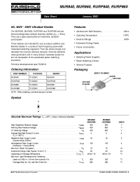 Datasheet MUR840 manufacturer Fairchild