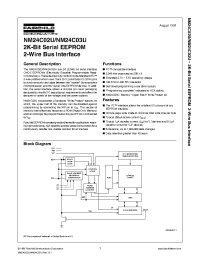Datasheet NM24C02U manufacturer Fairchild
