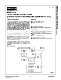 Datasheet NM25C020LM8 manufacturer Fairchild