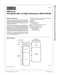 Datasheet NM27C512 manufacturer Fairchild
