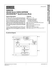 Datasheet NM93C06LZVMT8 manufacturer Fairchild