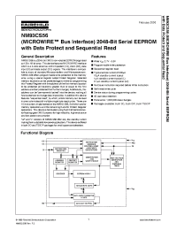 Datasheet NM93CS56 manufacturer Fairchild