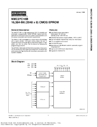 Datasheet NMC27C16BQ manufacturer Fairchild