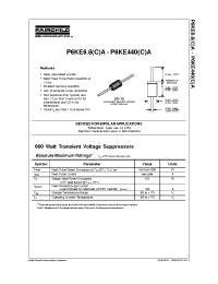 Datasheet P6KE170CA manufacturer Fairchild