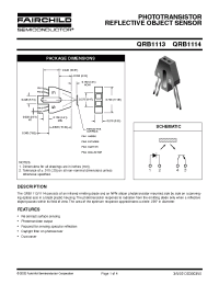 Datasheet QRB1113 manufacturer Fairchild