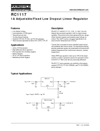 Datasheet RC1117S5T manufacturer Fairchild