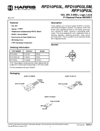 Datasheet RFD10P03 manufacturer Fairchild