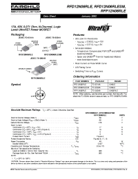 Datasheet RFP12N06RLE производства Fairchild
