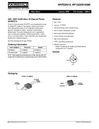 Datasheet RFP22N10 manufacturer Fairchild