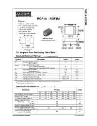 Datasheet RGF1J manufacturer Fairchild