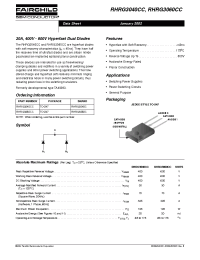 Datasheet RHRG3060CC manufacturer Fairchild