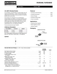 Datasheet RURD460S manufacturer Fairchild