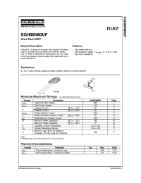 Datasheet SGH80N60 manufacturer Fairchild