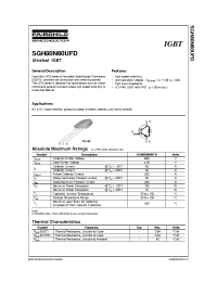 Datasheet SGH80N60UFD manufacturer Fairchild