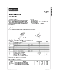 Datasheet SGP23N60UFD manufacturer Fairchild