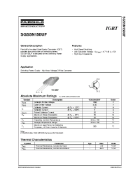 Datasheet SGS5N150 manufacturer Fairchild