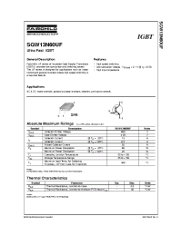 Datasheet SGW13N60UF manufacturer Fairchild