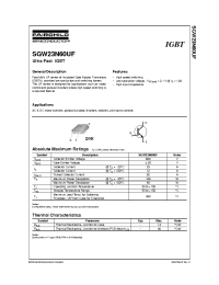 Datasheet SGW23N60UF manufacturer Fairchild