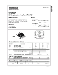 Datasheet SI4542 manufacturer Fairchild