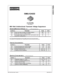 Datasheet SMBJ12A822 производства Fairchild