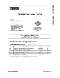 Datasheet SMBJ51A manufacturer Fairchild